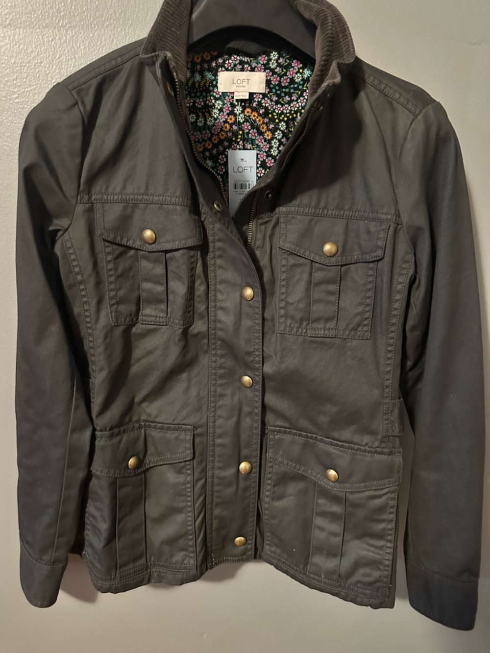 LOFT Petite Coated Field Dark Brown / Green - XXS (XXSP) New NWT - Picture 3 of 3